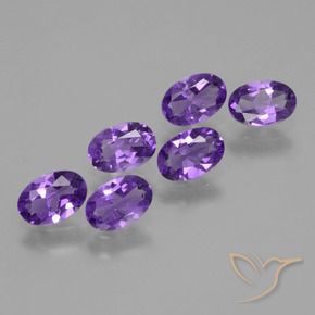 Pedras preciosas de Ametista Violeta Intenso natural de 2.18 ct, oval, VVS-VS