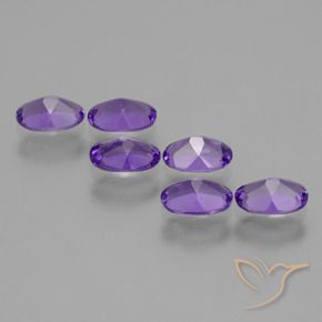 Pedras preciosas de Ametista Violeta Intenso natural de 2.18 ct, oval, VVS-VS