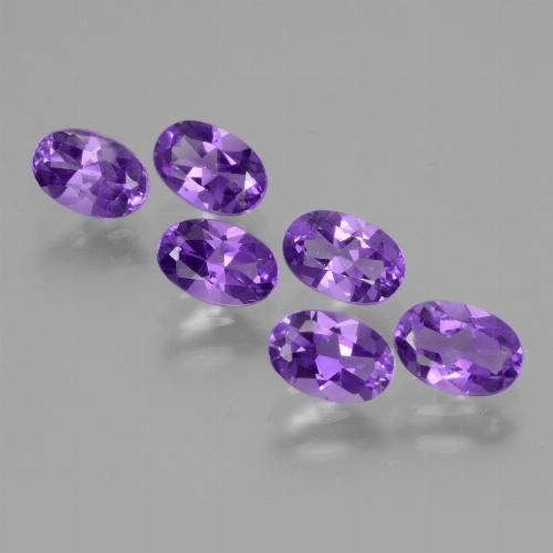Pedras preciosas de Ametista Violeta médio natural de 2,54 ct, Corte Oval, VVS-VS