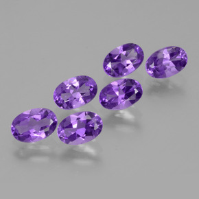 Pedras preciosas de Ametista Violeta médio natural de 2,54 ct, Corte Oval, VVS-VS