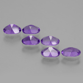 Pedras preciosas de Ametista Violeta médio natural de 2,54 ct, Corte Oval, VVS-VS