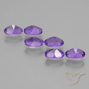 Pedras preciosas de Ametista Violeta Profundo natural de 2.41 ct, oval, VVS-VS
