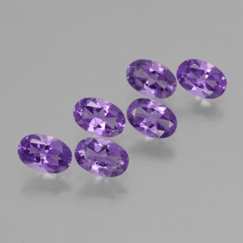 Pedras preciosas de ametista violeta natural de 2,48 ct, corte oval, VVS-VS