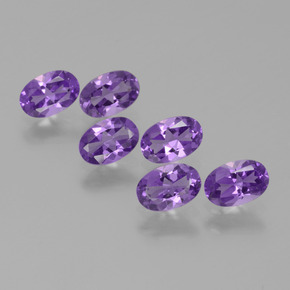 Pedras preciosas de ametista violeta natural de 2,48 ct, corte oval, VVS-VS
