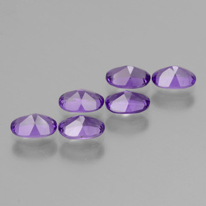 Pedras preciosas de ametista violeta natural de 2,48 ct, corte oval, VVS-VS