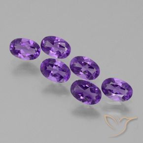 Pedras preciosas de Ametista Violeta médio natural de 2.56 ct, oval, VVS-VS