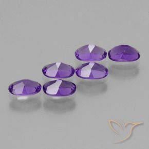Pedras preciosas de Ametista Violeta médio natural de 2.56 ct, oval, VVS-VS