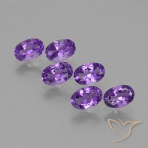 Pedras preciosas de Ametista Violeta Profundo natural de 2.47 ct, oval, VVS-VS