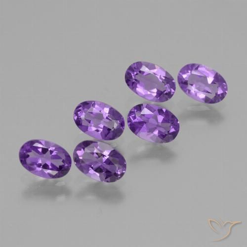 2.50ctw Natural Violeta médio Ametista, oval, VVS-VS