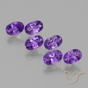 Pedras preciosas de Ametista Violeta Intenso natural de 2.73 ct, oval, VVS-VS