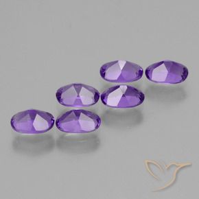 Pedras preciosas de Ametista Violeta Intenso natural de 2.73 ct, oval, VVS-VS