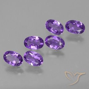 Pedras preciosas de Ametista Violeta Profundo natural de 2.40 ct, oval, VVS-VS