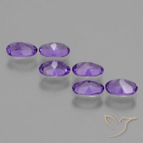 Pedras preciosas de Ametista Violeta Profundo natural de 2.40 ct, oval, VVS-VS