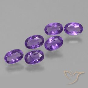 Pedras preciosas de Ametista Violeta Intenso natural de 2.27 ct, oval, VVS-VS