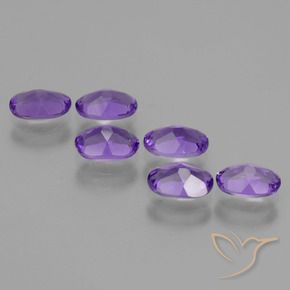 Pedras preciosas de Ametista Violeta Intenso natural de 2.27 ct, oval, VVS-VS