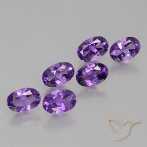 Pedras preciosas de Ametista Violeta Vívido natural de 2.55 ct, oval, VVS-VS