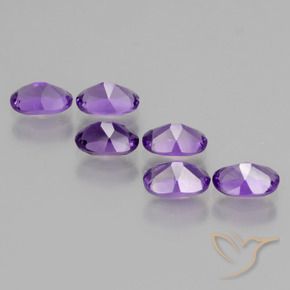 Pedras preciosas de Ametista Violeta Vívido natural de 2.55 ct, oval, VVS-VS