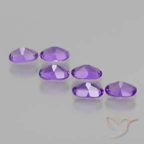 Pedras preciosas de Ametista Violeta médio natural de 2.42 ct, oval, VVS-VS