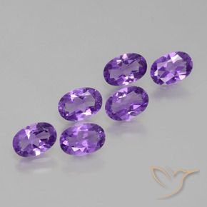 Pedras preciosas de Ametista Violeta Profundo natural de 2.45 ct, oval, VVS-VS