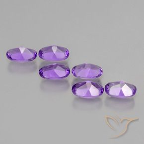 Pedras preciosas de Ametista Violeta Profundo natural de 2.45 ct, oval, VVS-VS