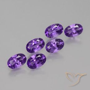 Pedras preciosas de Ametista Violeta Profundo natural de 2.50 ct, oval, VVS-VS