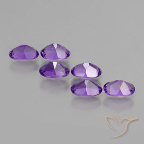Pedras preciosas de Ametista Violeta Profundo natural de 2.50 ct, oval, VVS-VS
