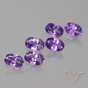 Pedras preciosas de Ametista Violeta médio natural de 2.57 ct, oval, VVS-VS