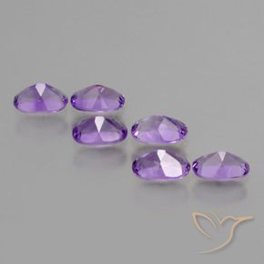 Pedras preciosas de Ametista Violeta médio natural de 2.57 ct, oval, VVS-VS