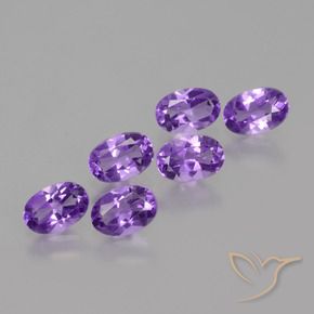 Pedras preciosas de Ametista Violeta Vívido natural de 2.50 ct, oval, VVS-VS