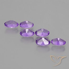 Pedras preciosas de Ametista Violeta Vívido natural de 2.50 ct, oval, VVS-VS