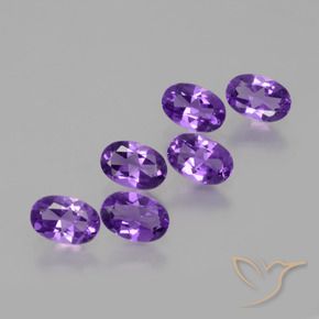 Pedras preciosas de Ametista Violeta Intenso natural de 2.34 ct, oval, VVS-VS