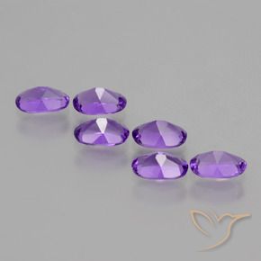 Pedras preciosas de Ametista Violeta Intenso natural de 2.34 ct, oval, VVS-VS