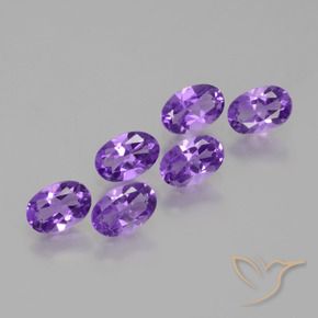 Pedras preciosas de Ametista Violeta Vívido natural de 2.33 ct, oval, VVS-VS