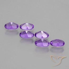 Pedras preciosas de Ametista Violeta Vívido natural de 2.33 ct, oval, VVS-VS