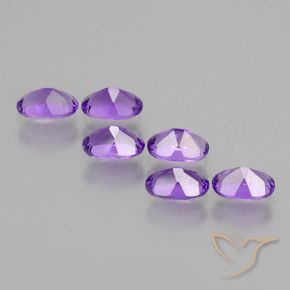 Pedras preciosas de Ametista Violeta Profundo natural de 2.54 ct, oval, VS