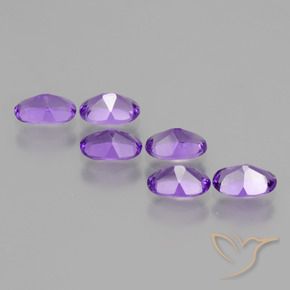 Pedras preciosas de Ametista Violeta médio natural de 2.35 ct, oval, VVS-VS