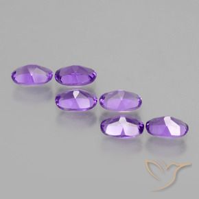 Pedras preciosas de Ametista Violeta médio natural de 2.38 ct, oval, VVS-VS