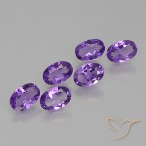 Pedras preciosas de Ametista Violeta Vívido natural de 2.35 ct, oval, VVS-VS