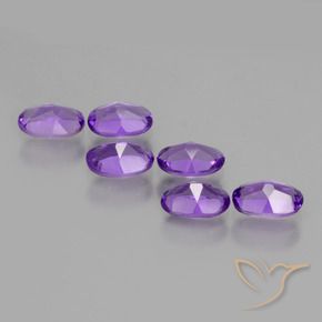 Pedras preciosas de Ametista Violeta Vívido natural de 2.35 ct, oval, VVS-VS