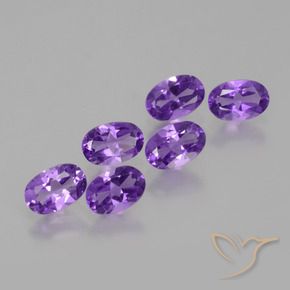 Pedras preciosas de Ametista Violeta Profundo natural de 2.46 ct, oval, VVS-VS