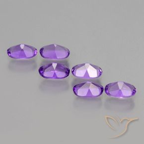 Pedras preciosas de Ametista Violeta Profundo natural de 2.46 ct, oval, VVS-VS