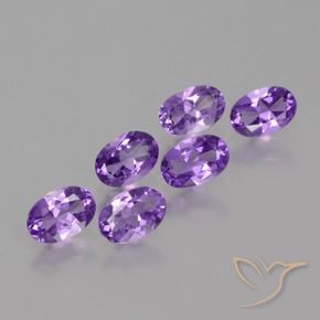 Pedras preciosas de Ametista Violeta médio natural de 2.42 ct, oval, VVS-VS