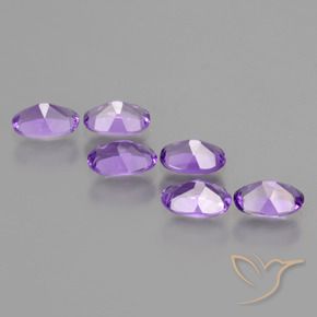 Pedras preciosas de Ametista Violeta médio natural de 2.42 ct, oval, VVS-VS