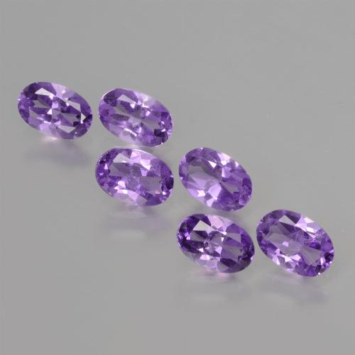 Pedras preciosas de ametista violeta médio natural de 2,30 ct, corte oval, VVS-VS