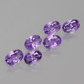 Pedras preciosas de ametista violeta médio natural de 2,30 ct, corte oval, VVS-VS