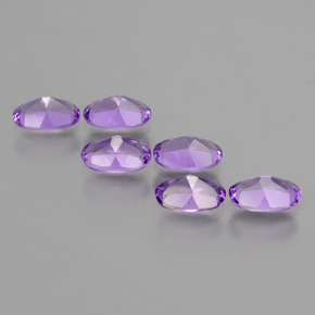 Pedras preciosas de ametista violeta médio natural de 2,30 ct, corte oval, VVS-VS