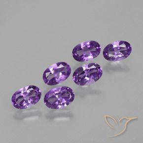 Pedras preciosas de Ametista Violeta rosa médio natural de 2.44 ct, oval, VVS-VS