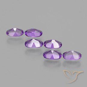 Pedras preciosas de Ametista Violeta rosa médio natural de 2.44 ct, oval, VVS-VS