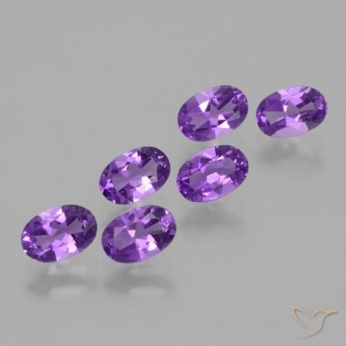 Pedras preciosas de Ametista Violeta Intenso natural de 2.55 ct, oval, VVS-VS