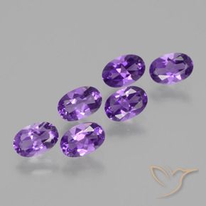 Pedras preciosas de Ametista Violeta médio natural de 2.55 ct, oval, VVS-VS